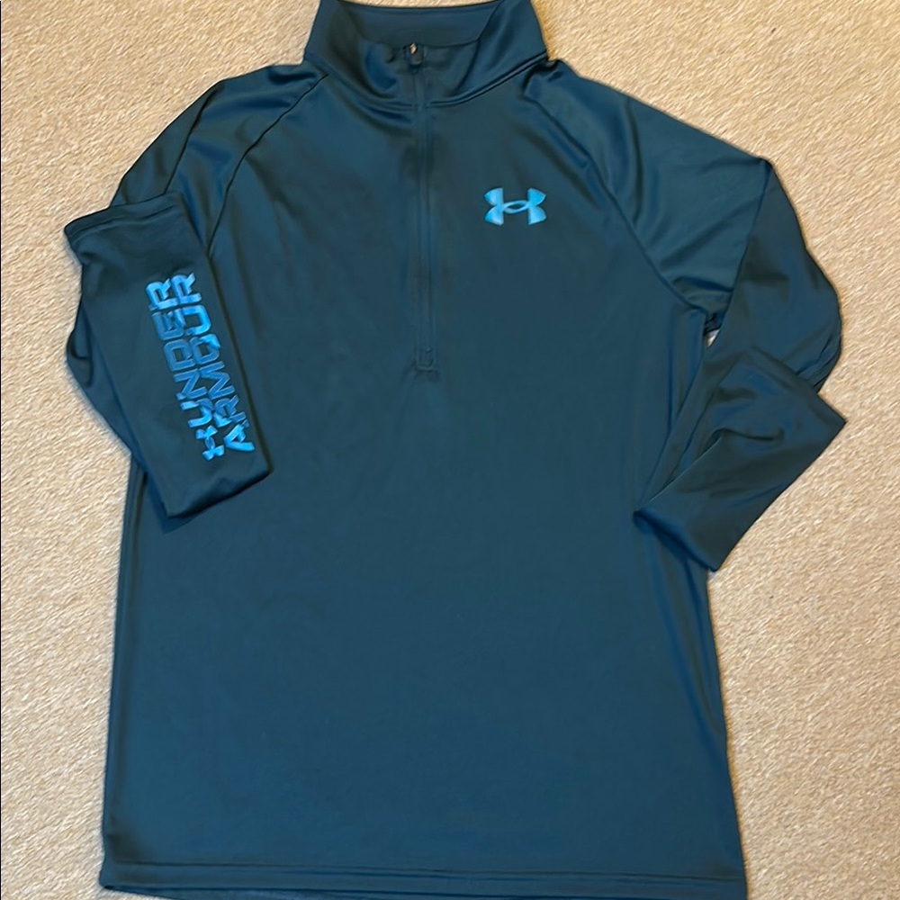 Under Armour Teal Half-Zip Pullover Youth XL - Kids